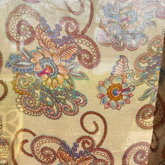 Sheer Floral-Print Lightweight Long Scarf - Picture 4 of 4